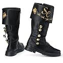 Halfchet Christmas Santa Claus Boots for Men Wide Cuffs