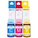 Haline GI-790 Premium Ink Cyan, Yellow, Magenta 70ml Ink Bottle for Canon PIXMA G1000, G1010, G1100, G2000, G2002, G2010, G2012, G3000, G3010, G3012, G4000 Printers