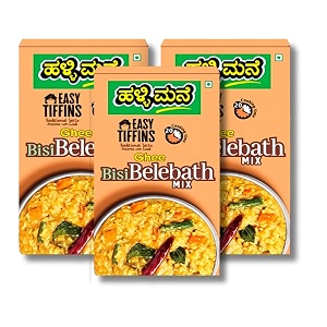 halli mane hallimane bisibelebath mix-200g-instant bisibelebath mix contain 126g high protein per 100g serving-100 veg ready to cookampeat-pureampsure snack-easy cookamptraditional recipepack of 3