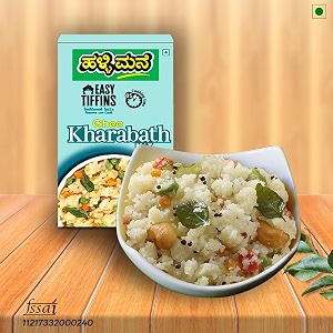 hallimane khara bath mix 200g - ready to eat food products - made with pure ghee - no preservatives - 100 vegan  5 minute instant mix amp easy cook breakfast mix  pack of 1