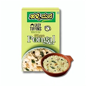 hallimane pongal mix 200g -instant breakfast mix pongal serve 151g protein per 100g amp high fiber100 vegan pongal ready to eat food products easy dal mix amp rice recipe with traditional  pack of 1