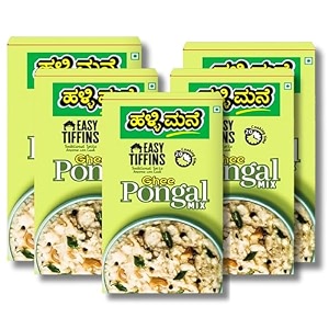 hallimane pongal mix 200g - instant breakfast pongal serve 151g protein per 100g amp high fiber100 vegan pongal ready to eat food productseasy dal amp rice recipe with traditional taste pack of 5
