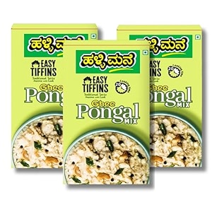 hallimane pongal mix 200g -instant breakfast mix pongal serve 151g protein per 100g amp high fiber100 vegan pongal ready to eat food products easy dal mix amp rice recipe with traditional  pack of 3