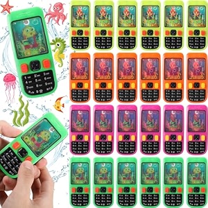halloscume 48 pcs handheld water ring games bulk mini water game for kids easter basket stuffers easter party favors goodie bag stuffers prizes amp pinata fillers retro mobile phone