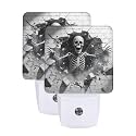 Halloween 3D Skull Night Light Dusk-to-Dawn Set of 2