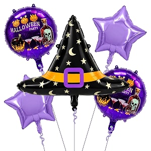 Halloween Balloon Set oF 5 Piece Witch