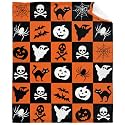 Halloween Bat Pumpkin Ghost Spiderweb Blanket - Super Soft Fleece Throw Blanket for Couch, Bed - 60x50 Medium for Teen
