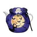 Halloween Bats Moon Tea Cosy for Teapots Portable Insulated Tea Pot Dust Cover Kitchen Home Tea Pot Cover Insulation and Keep Warm Gift for Housewife, Friend, Mom