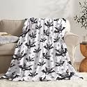 Bat Blanket Halloween Blanket for Boys Girls Gothic Stuff,120x90in