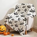 Bat Blanket Halloween Blanket for Boys Girls Gothic Stuff,80x60in