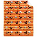 Halloween Black Cat Spiderweb Boo Throw Blanket - Super Soft Fleece, Cozy Flannel, Air Conditioning, 60x50 Medium for Teen
