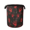 Halloween Blood Spatter Hand Laundry Basket Collapsible Laundry Hamper, Oxford Cloth Storage Bin for Room/Bathroom/Bedroom/Dormitories 16" X 20.8"