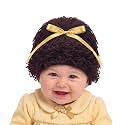 Halloween Cabbage Costume Yarn Wig, Dark Brown 2, High Ponytail
