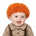 Halloween Cabbage Costume Yarn Wig, Orange 6, Curly Crop