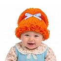 Halloween Cabbage Costume Yarn Wig, Orange 2, High Ponytail