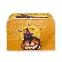 Halloween Cat Bat Toaster Cover Bread Maker Oven Microwave Oven Compatible with Most 4-Slice Toasters Dust and Fingerprint Protection Halloween Gift