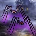 Halloween Decorations 82 LED Light Up Giant Spider Outdoor 2 Pack