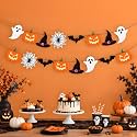 Halloween Decorations,Halloween Pumpkin Ghost Bat Hanging Banner
