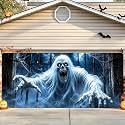 Halloween Garage Door Decorations 6 x 13 ft, Ghoul Gate Cover