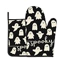 Halloween Ghost Oven Mitts and Pot Holders Sets 2 Pack