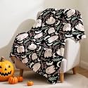 Halloween Ghosts Blanket Gifts Super Soft Fleece Throw Blankets Cozy Flannel Air Conditioning Blanket Blanket for Couch Bed 60x50 Medium for Teen