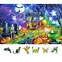 Halloween Haunted House Puzzles 500 Pieces Halloween Jigsaw Puzzles for Adults, Challenging Spooky Puzzle Perfect for Game Nights, Horror Puzzle with Ghosts, Skeletons and Jack-o-Lanterns Decor