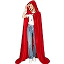 Halloween Hooded Cloak Unisex Adults Hooded Cloak Long Velvet Cape Halloween Christmas Cosplay Costumes