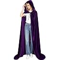 Halloween Hooded Cloak Unisex Adults Hooded Cloak Long Velvet Cape Halloween Christmas Cosplay Costumes