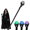 Halloween LED Light Up Wizard Staff with Glass Crystal Ball