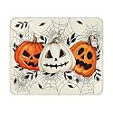Halloween Mouse Pad - 9.5x7.9 Inch Spooky Pumpkin Mousepad Pumpkin Keyboard Mat with Anti-Slip Rubber Base for Computer Mouse Keyboard Home and Office
