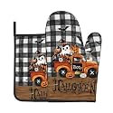 Halloween Oven Mitts and Pot Holders Sets 2 Pack