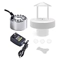 Halloween Party Mist Maker,Ultrasonic Mist Maker Fogger with Waterproof Frame 12 LED RGB Light Flashes for Halloween Decoration Water Fountain Pond Fogger and Rockery Fishtank Vase Bird
