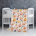 Halloween Pumkins Baby Blanket Gifts Super Soft Swaddle Newborn Cozy Baby Receiving Blanket Stroller Throw Blanket for Crib 40x30 in for Puppy