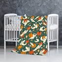 Halloween Pumpkin Baby Blanket Gifts Super Soft Swaddle Newborn Cozy Baby Receiving Blanket Stroller Throw Blanket for Crib 40x30 in for Puppy