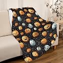 Halloween Pumpkin Blanket - Super Soft Fleece Throw Blanket, Cozy Flannel, Air Conditioning, 60x50 inches, Teen