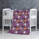 Halloween Pumpkin Ghosts Baby Blanket Gifts Super Soft Swaddle Newborn Cozy Baby Receiving Blanket Stroller Throw Blanket for Crib 40x30 in for Puppy