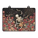 Halloween Skeleton Rose Cover for Electric Stove, Induction Cooktop Protector, Non-slip Dust-proof Dish Drying Mat, Portable tove Guard Protector, Heat Resistant Insulation Pad