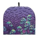 Halloween Skull Bats Insulated Tea Pot Cover for English Tea Sets, Washable Dustproof Teapots Insulation &amp; Keep Warm, Breakfast Warmer for Kitchen Home Halloween Decor