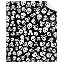 Halloween Skull Bones Baby Blanket Gifts Super Soft Swaddle Newborn Cozy Baby Receiving Blanket Stroller Throw Blanket for Crib 40x30 XSmall for Puppy