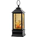 Halloween Snow Globe Lantern Water Glittering Spooky Ghosts in Pumpkins with Music, USB Lined/Battery Operated Lighted Lantern for Halloween Festival Decoration Gifts