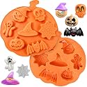 Halloween Soap Molds, 2-Pack Halloween Theme Silicone Molds 14 Cavity