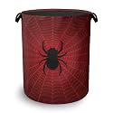 Halloween Spider Web Laundry Hamper,Dirty Clothes Laundry Basket with Handles Waterproof Oxford Cloth Storage Basket for College Dorms Bathroom Bedroom 16" x 20.8"