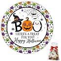 Halloween Stickers for Treat Bags, Boo Pumpkin Ghost Round Labels for Goodie Bags, Candy Bags, Cookie Boxes, Party Favors, Boo Baskets, Office Treats, Bakers, Hosts and Gift Givers