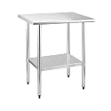 Hally Stainless Steel Table for Prep &amp; Work 24 x 30 Inches NSF Commercial