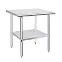Hally Stainless Steel Table for Prep &amp; Work 30 x 30 Inches NSF Commercial