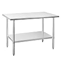 Hally Stainless Steel Table for Prep &amp; Work 30 x 48 Inches NSF Commercial