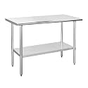 Hally Stainless Steel Table for Prep &amp; Work 24 x 48 Inches NSF Commercial