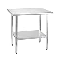 Hally Stainless Steel Table for Prep &amp; Work 24 x 36 Inches NSF Commercial