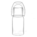 HALO NATION ® Borosilicate Drinkware Can Shaped Beer Glass Bedside Carafe &amp; Cup Glass Set Night Water Jug with Cup Glass, Mouthwash Cup for Bathroom, Glass Water Tea Pitcher with Cup Set, 750mL