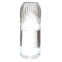 HALO NATION Clear Boro Jug, 1.3 LTR Heat Resistant Borosilicate Glass Pitcher With Lid for Iced Tea, Hot Cold Water, Milk and Juice Beverage Carafes